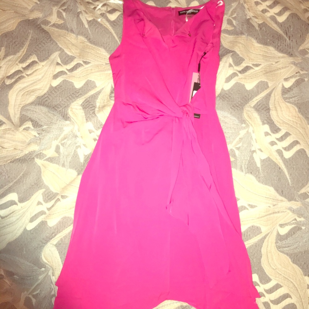 Karl Lagerfeld Hot Pink Dress NWT - sz 8